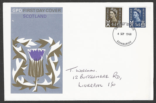 Great Britain stamps - FDC - Scotland, 1968 - GGG00883