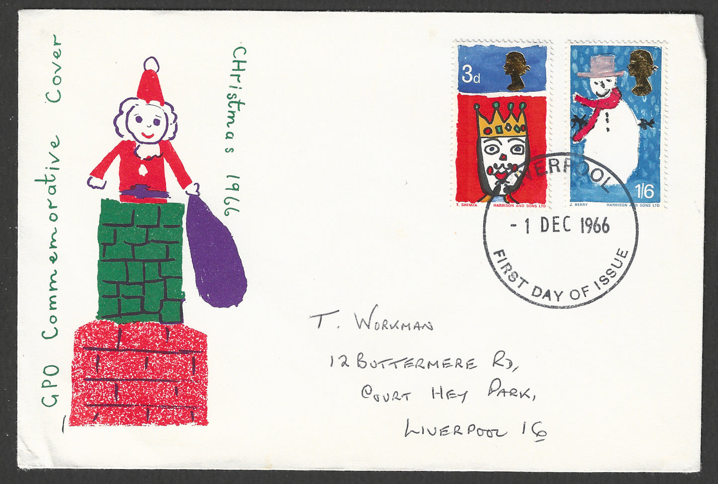 Great Britain stamps - FDC - Christmas, 1966 - GGG00884
