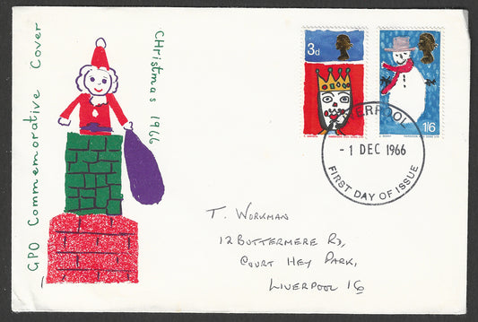 Great Britain stamps - FDC - Christmas, 1966 - GGG00884