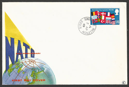 Great Britain stamps - FDC - 20th Anniversary of NATO, 1969 - GGG00886