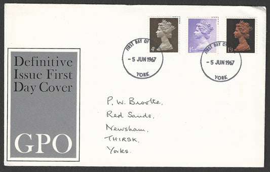 Great Britain stamps - FDC - Definitive, 1967 - GGG00890