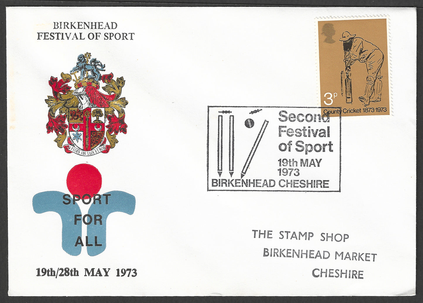 Great Britain stamps - FDC - Birkenhed Festival of Sport, 1973 - GGG00891