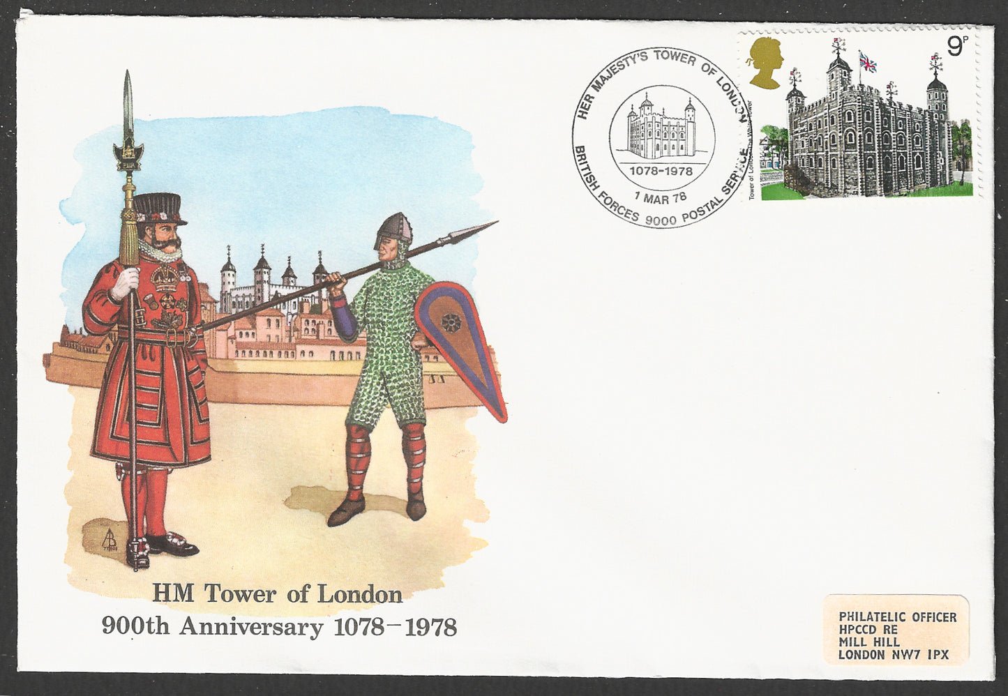 Great Britain stamps - FDC - HM Tower of London 900th Anniversary, 1978 - GGG00892