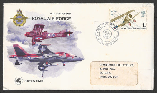 Great Britain stamps - FDC - Royal Air Force, 1968 - GGG00894