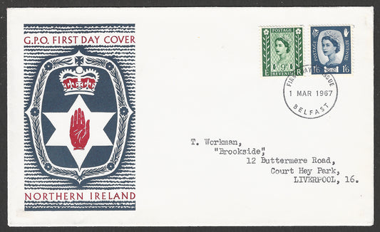 Great Britain stamps - FDC - Northern Ireland , 1967 - GGG00901