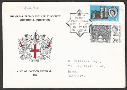 Great Britain stamps - FDC - City of London Festival, 1966 - GGG00906