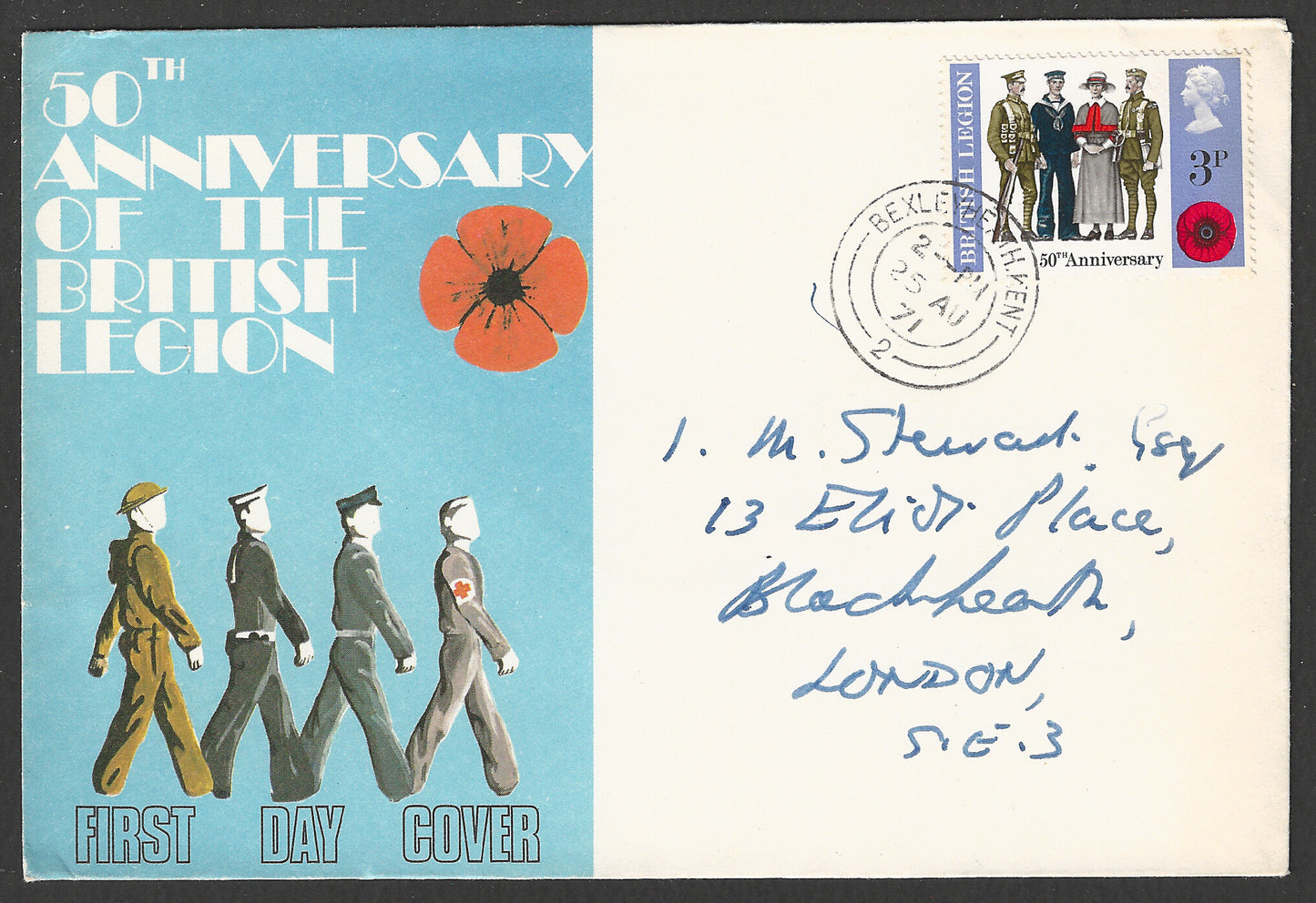 Great Britain stamps - FDC - British Legion , 1971 - GGG00916