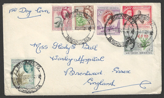 Southern Rhodesia stamps Postally used cover to England , 1953 - GGG00975