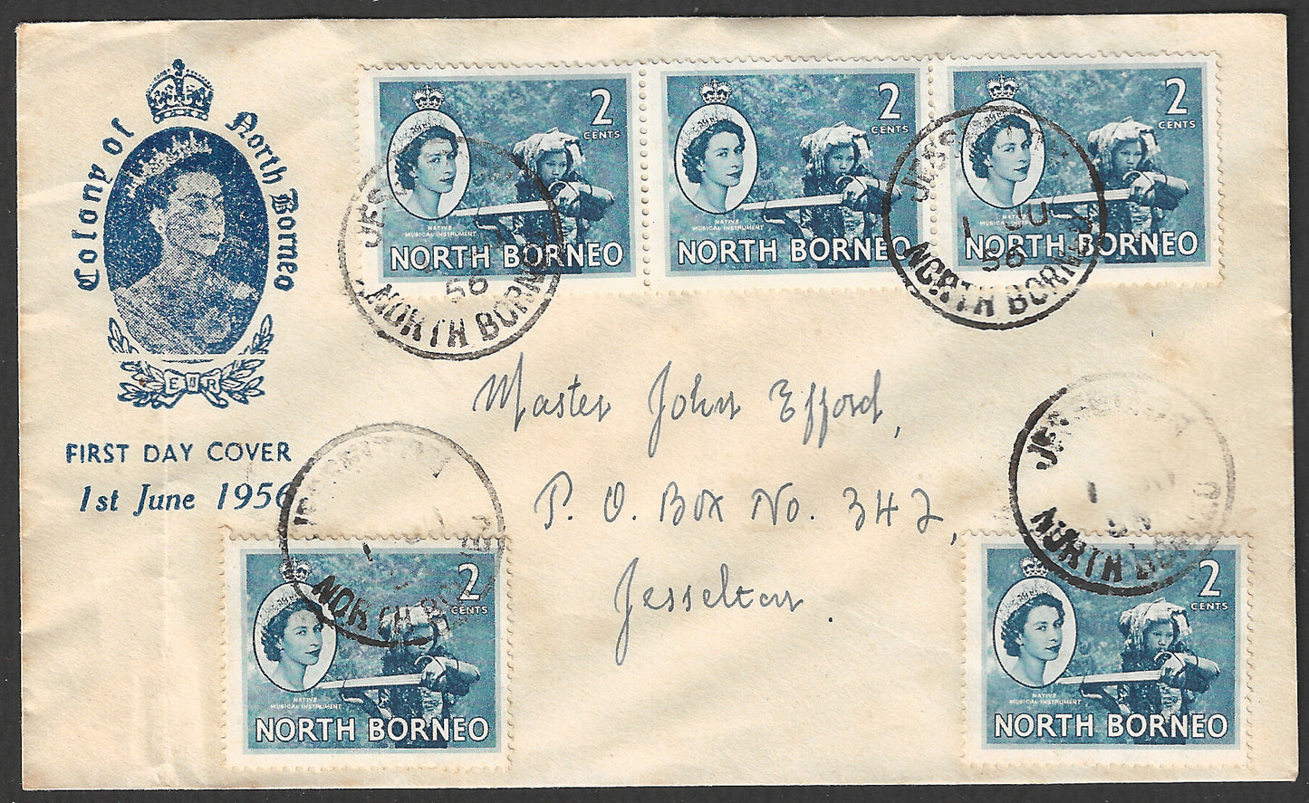 North Borneo stamps FDC - Colony of North Borneo , 1956 - GGG00979
