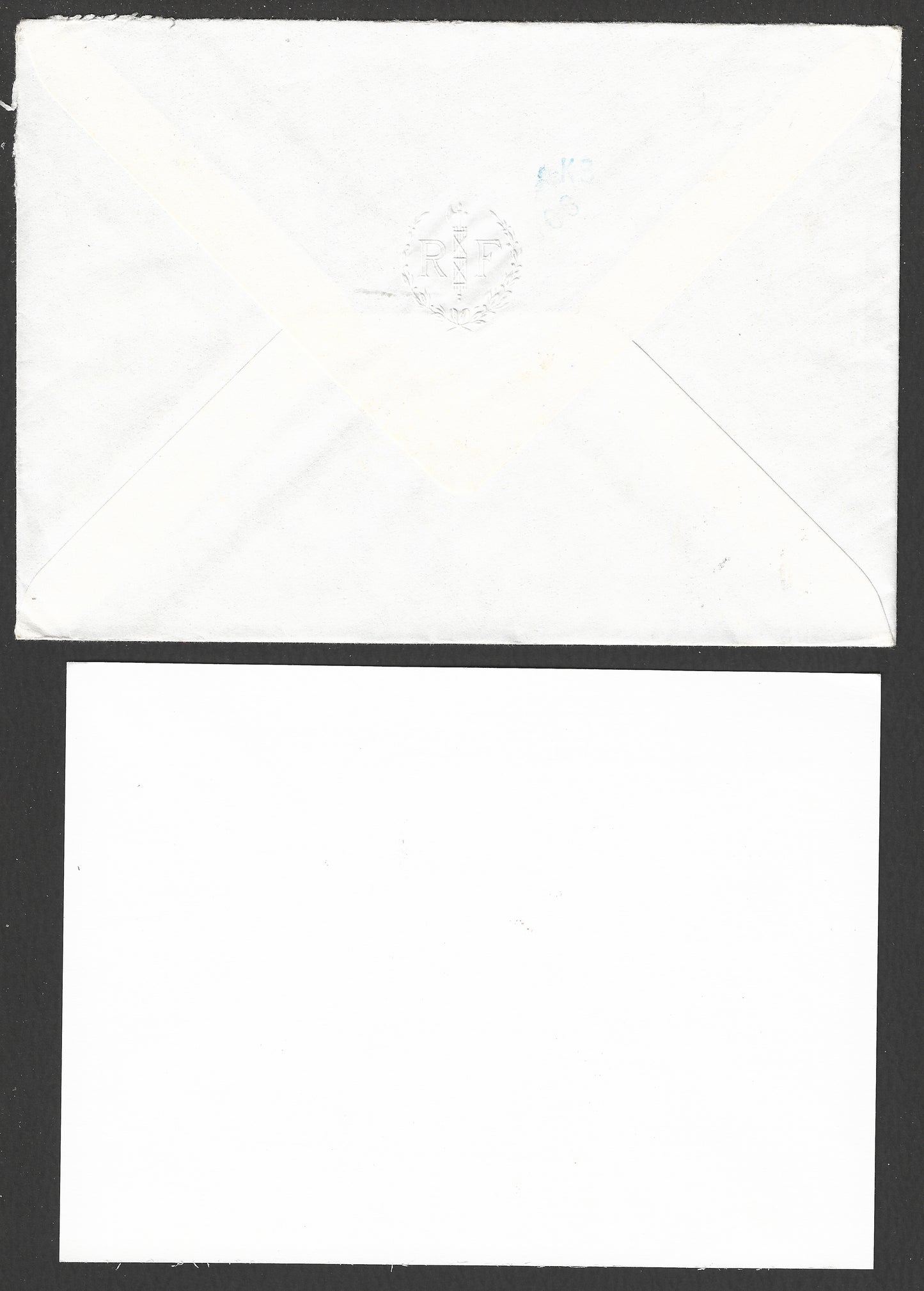 Official Postally used cover with official Post Card written by the French President Francois Mitterrand, 1987. Extremely Rare - GGG01751