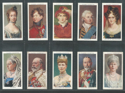 Cinderellas / Labels / Players Cigarettes Cards – Kings and Queens of England Complete set of 50 with Description on backside , RAre