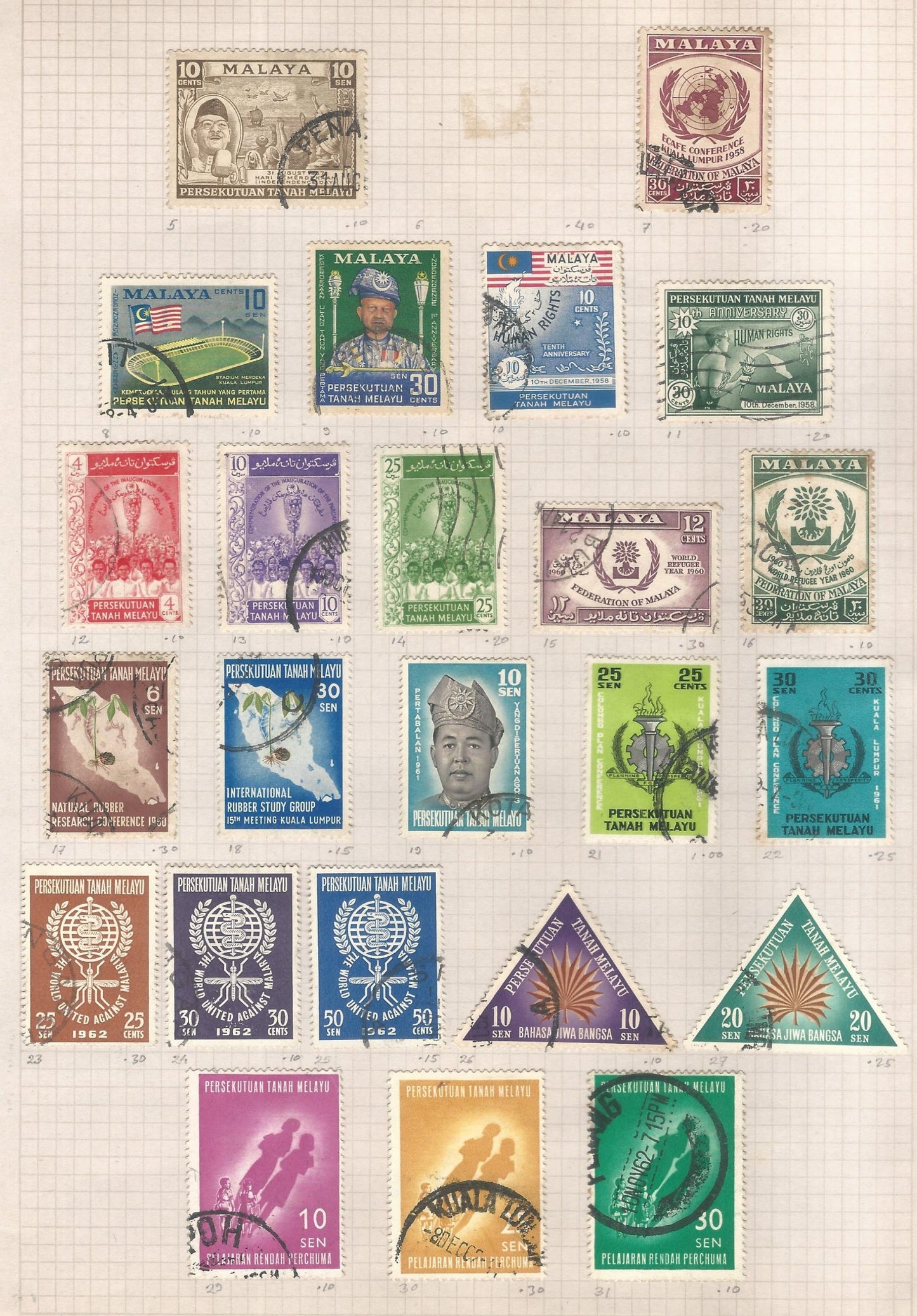 Malaysia Short Collection with Malayan State Stamps around 140 Different with High Cat Values