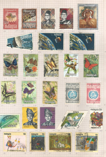 Malaysia Short Collection with Malayan State Stamps around 140 Different with High Cat Values