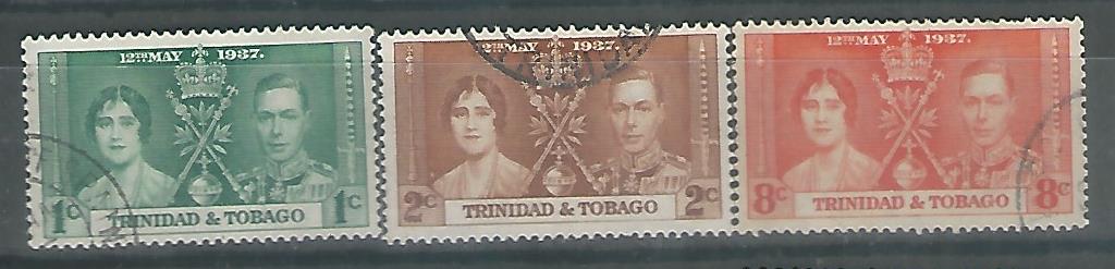 Bermuda Stamps – Complete set of 3 Value – coronation 1937 , Used - MSR0007