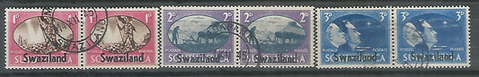 South AFrica stamps overprinted as Swaziland – Victory – Complete 1947. Used - MSR0052