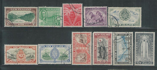 New zealand Stamps Complete set of 11 Values – Peace , Vicotry , 1946 - MSR0090