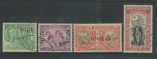 New Zealand Stamps Overprinted as NIUE – Complete set , Peace Isues, 1947, Used - MSR0091