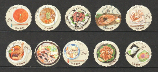 JAPAN 2020 DELICIOUS NIPPON SERIES NO. 2 (SAPPORO CUISINE) 84 YEN 10 STAMPS USED. - MSR0119