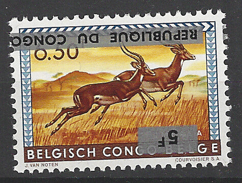MSR2610 - Belgium Congo Error - 1964 fauna Gazel / Deer Vf MNH with inverted OVPT - MSR2610