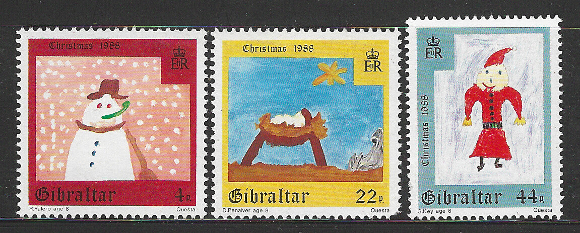 Gibraltar, Complete Set, Christmas 1988, Mint - VVV00616