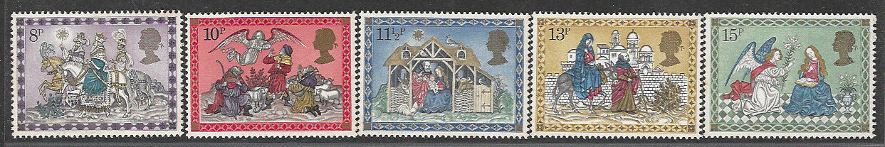 Great Britain Stamps, Complete Set of 5 Values, Mint, Backside Few Stains - VVV00636