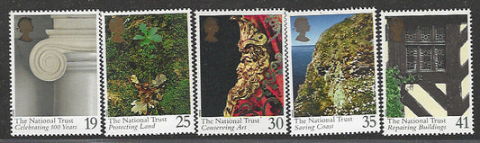 Great Britain Stamps, Complete Set of 5 Values, Mint, Backside Few Stains - VVV00655