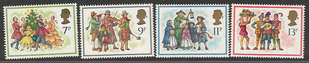 Great Britain Stamps, Complete Set of 4 Values, Mint, Backside Few Stains - VVV00660