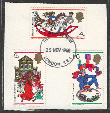 Great Britain Stamps, Used On Piece Complete Set - VVV00689