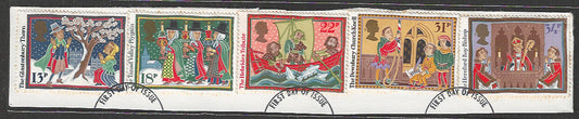 Great Britian Stamps Complete set On Paper Removed From FDC - Christams - VVV00711