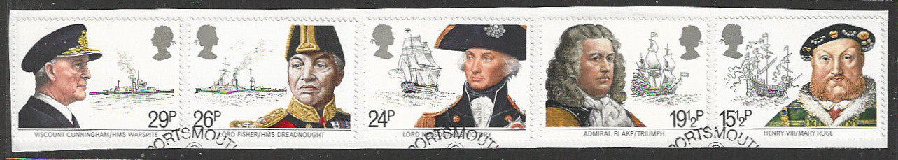 Great Britian Stamps Complete set On Paper removed from FDC - Ships - VVV00713