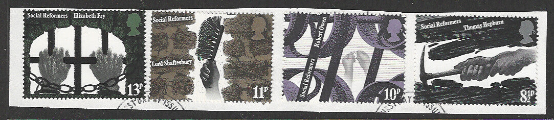 Great Britian Stamps Complete set On Paper removed from FDC - VVV00755