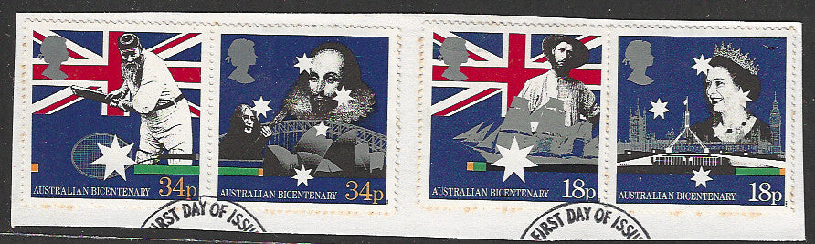 Great Britian Stamps Complete set On Paper removed from FDC - VVV00766