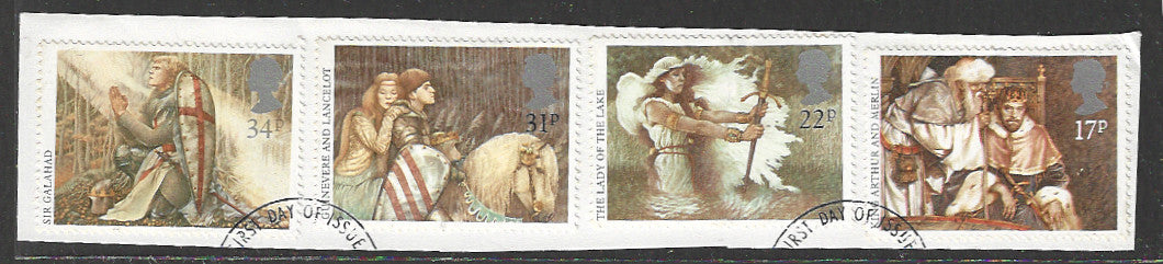 Great Britian Stamps Complete set On Paper removed from FDC - VVV00767