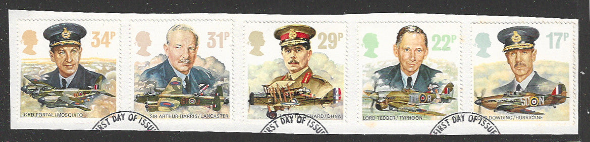 Great Britian Stamps Complete set On Paper removed from FDC - VVV00875