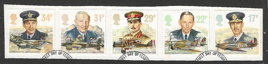 Great Britian Stamps Complete set On Paper removed from FDC - VVV00875