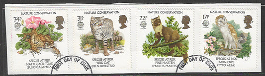 Great Britian Complete Set used on Peice removed from FDC - VVV01013