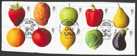 Great Britian Complete Set used on Peice removed from FDC - VVV01016
