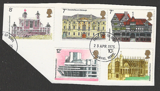 Great Britian Complete Set used on Peice removed from FDC - VVV01017