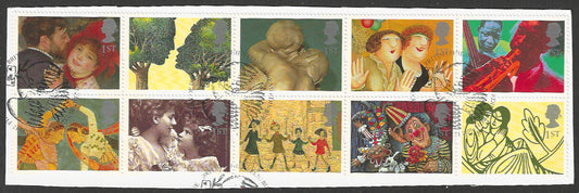 Great Britian Complete Set used on Peice removed from FDC - VVV01021