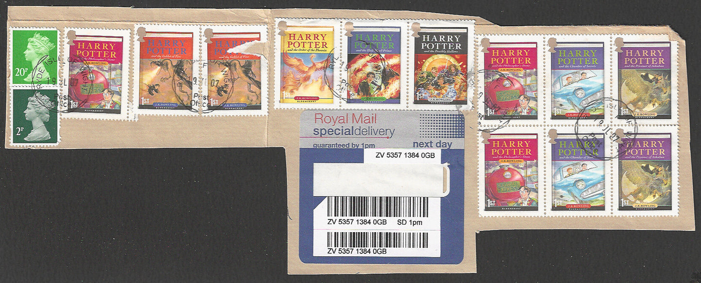 Great Britian Complete Set used on Peice removed from FDC - VVV01026