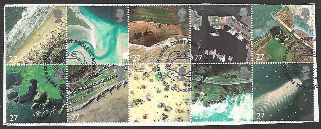 Great Britian Complete Set used on Peice removed from FDC - VVV01030