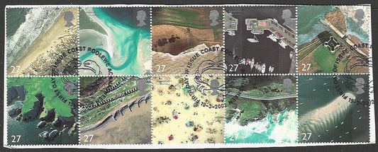 Great Britian Complete Set used on Peice removed from FDC - VVV01030