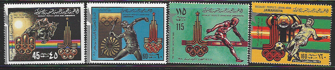 Libya - Set of 4 Values - Olympics , 1980 - VVV01206