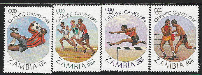 Zambia stamps set of 4 Value - Olympic Games, 1984 - VVV01229