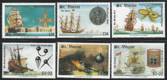 St. Vincent stamsp set of 6 Values - Ships, Voyage - VVV01234