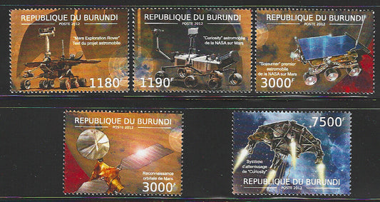 Burundi Stamps - 5 Values - Space , 2012 - VVV01379