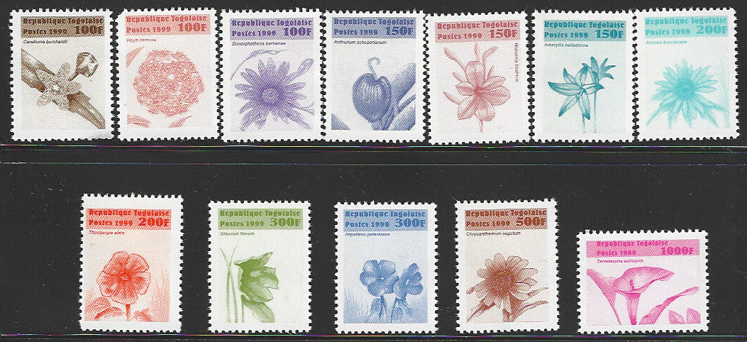 Togolaise set of 12 Values , Flowers, Mint - VVV01461