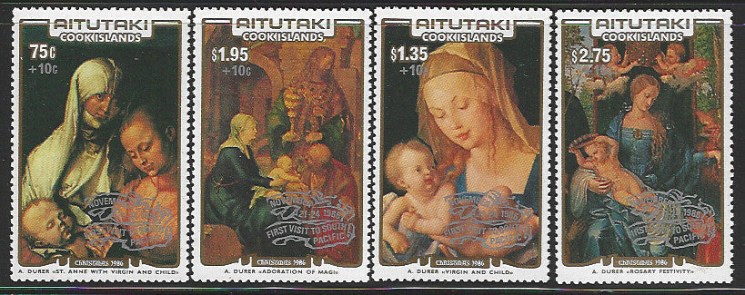 Aitutaki Stamps - Overprint in Silver First Visit to South Pacific, 1986, Mint - VVV1472