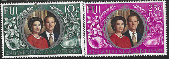 Fiji Stamps set of 2 Values - 25 th Wedding anniversary - VVV1512