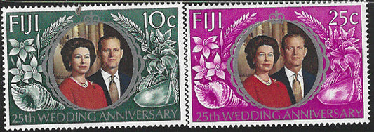 Fiji Stamps set of 2 Values - 25 th Wedding anniversary - VVV1512
